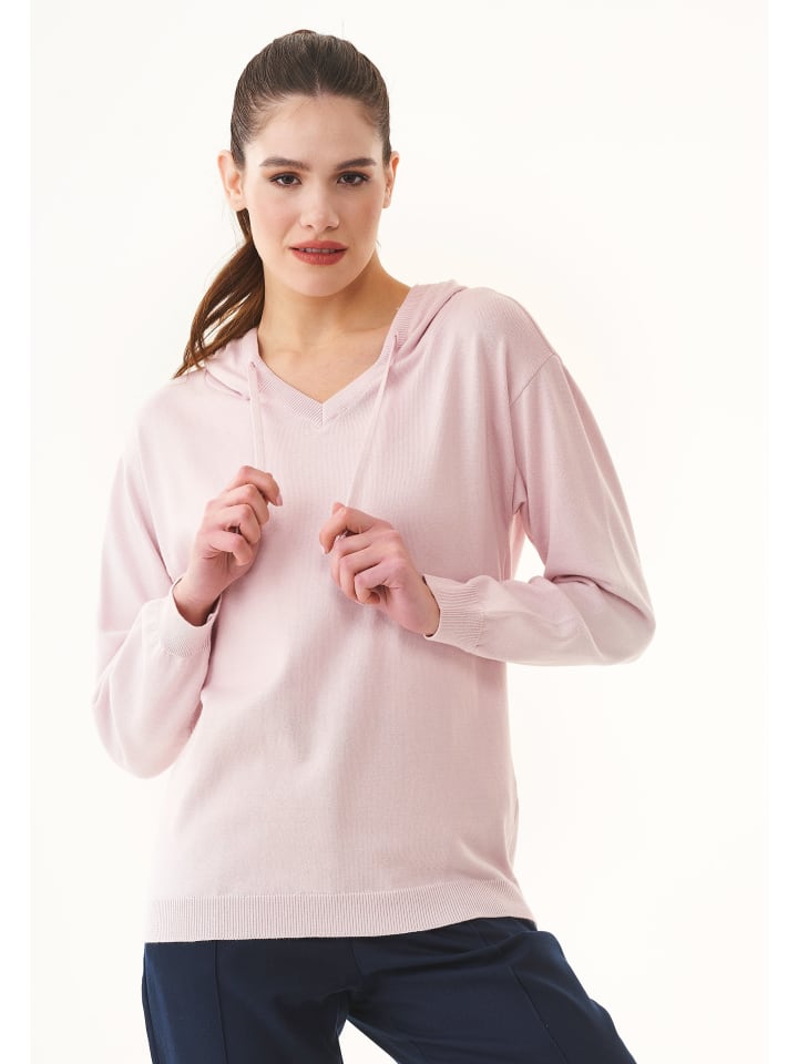 Hoodie "WOR15587" in Zartpink