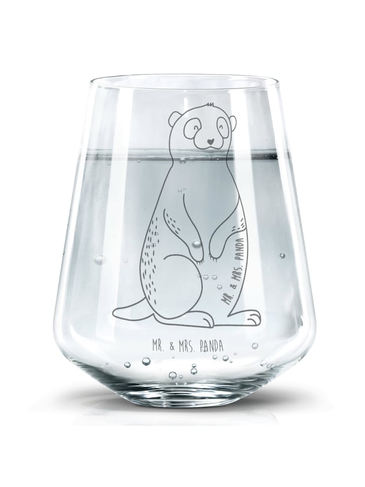Tumbler Glas Erdmännchen ohne Spruch in Transparent