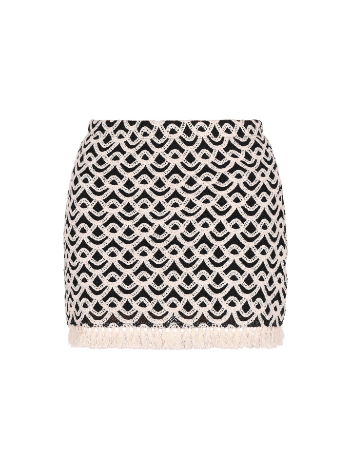 Women Skirt in black white
