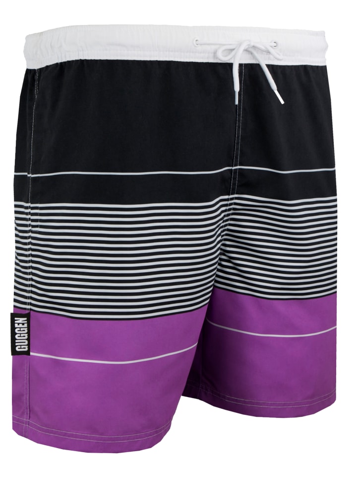 Badehose gestreift Streifen Lila