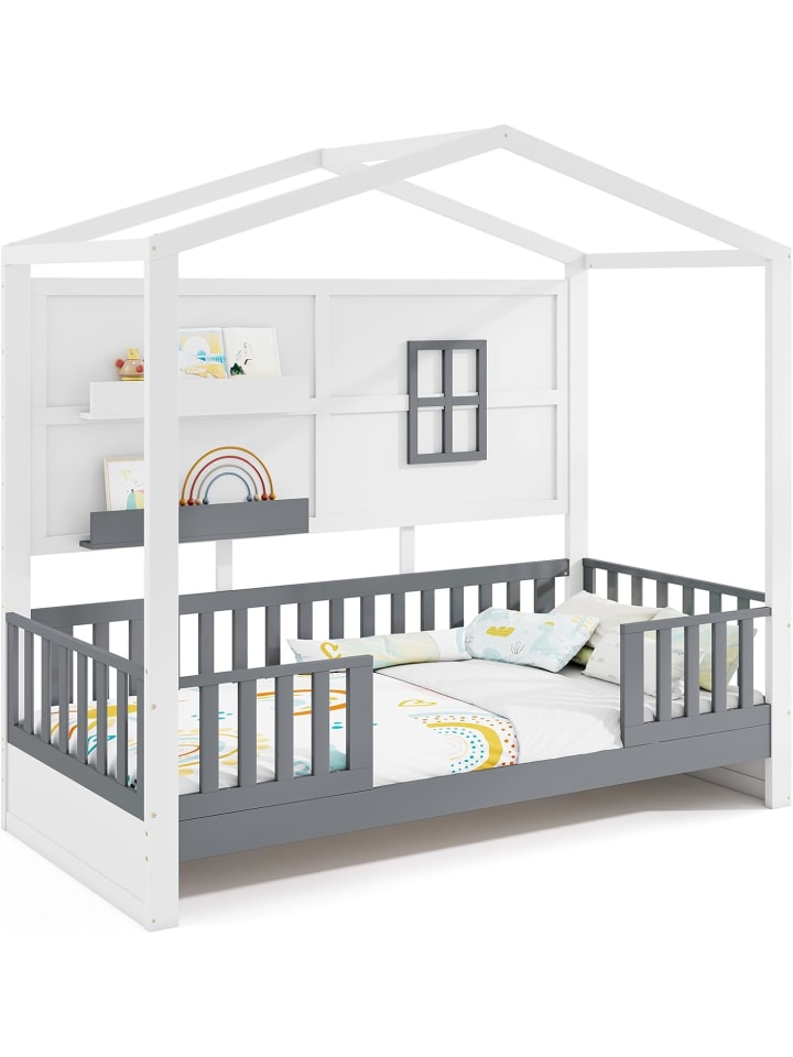 Hausbett 90x200 cm in Weiß