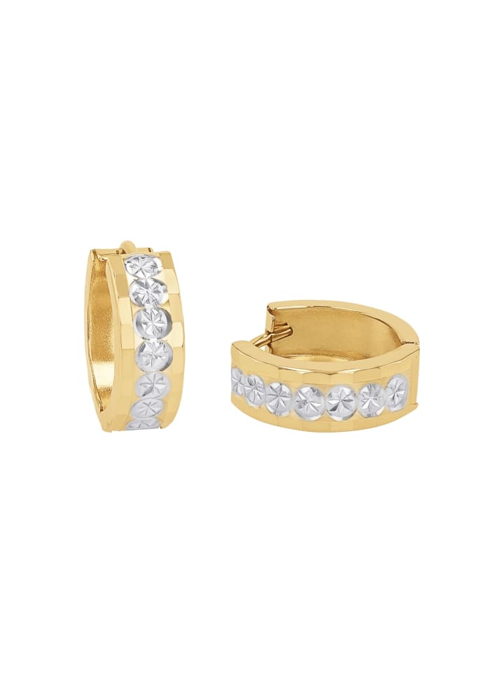 Creolen Gold 585/14 ct in Bicolor