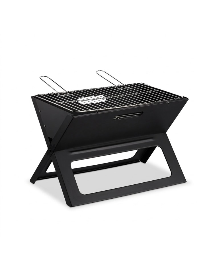 Klappgrill in Schwarz - (B)45,5x (H)30 x (T)30 cm