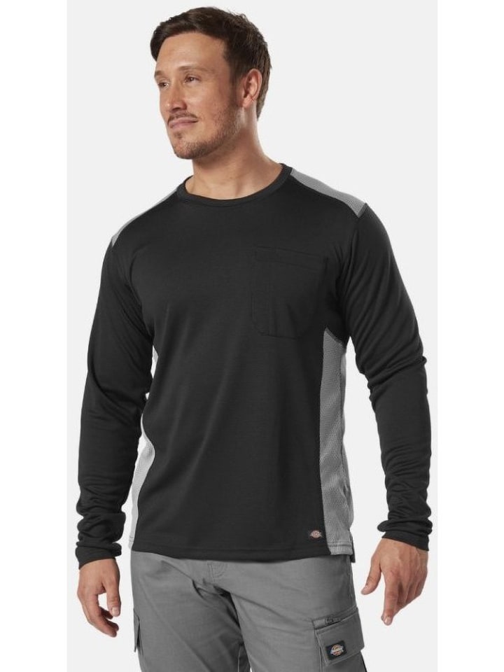 Longsleeve "L/S Performance Temp IQ365 Tee" in Schwarz
