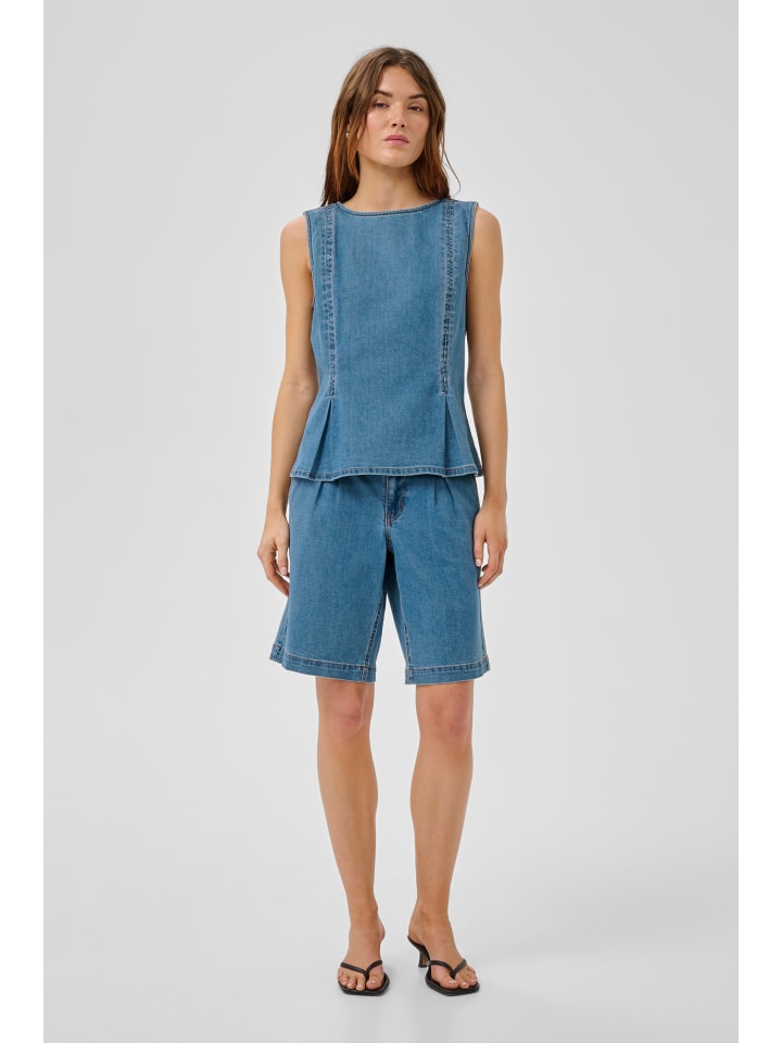Ärmellose Bluse MWLara Regular fit in Medium Blue Wash