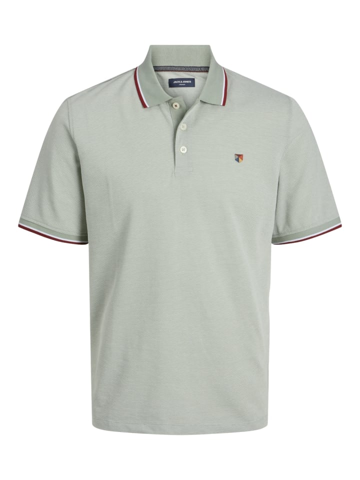 Polo T-Shirt Pique Kurzarm Hemd Basic JPRBLUWIN in Grün