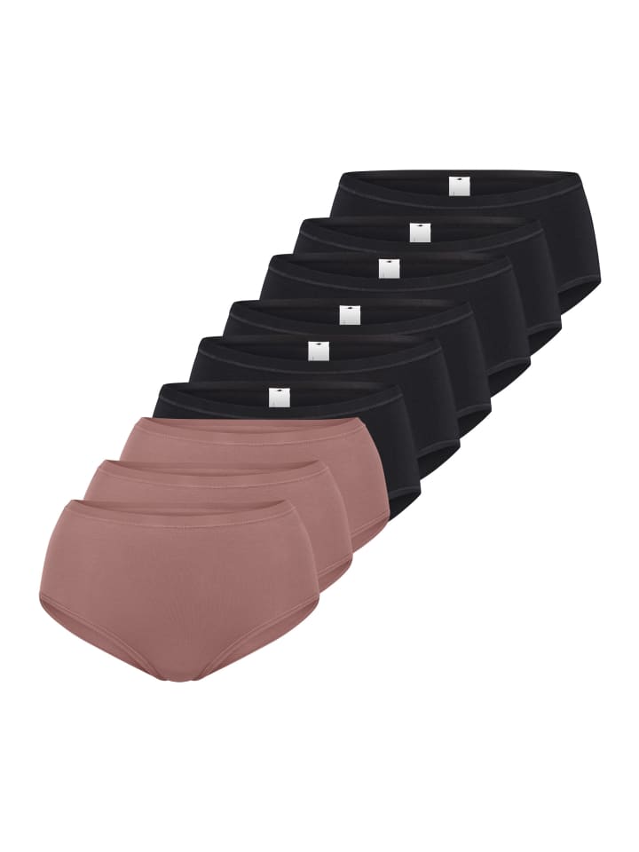 High Waist Panty GO Daily Cotton in Schwarz / braun