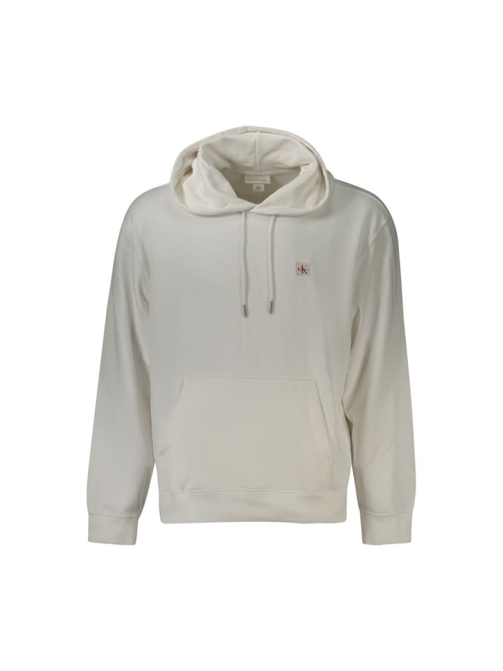Weiß Baumwolle Herren Sweatshirt