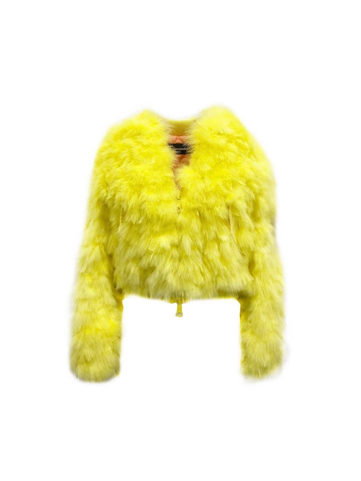 Zweifarbig Mehrfarbig Feder Bomberjacke