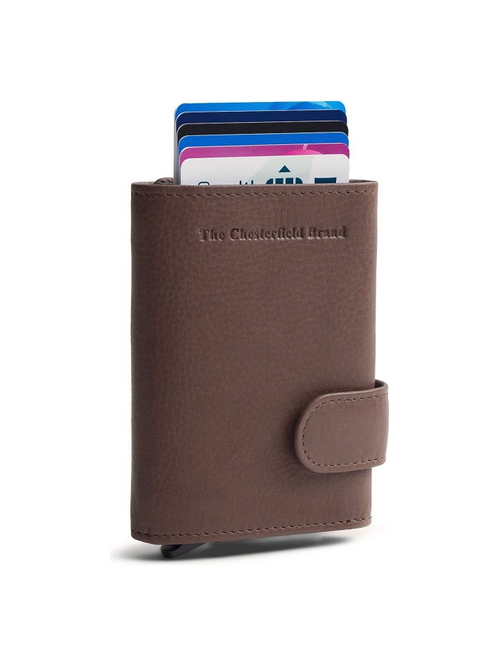 Somers Geldbörse RFID Schutz Leder 10 cm dark taupe