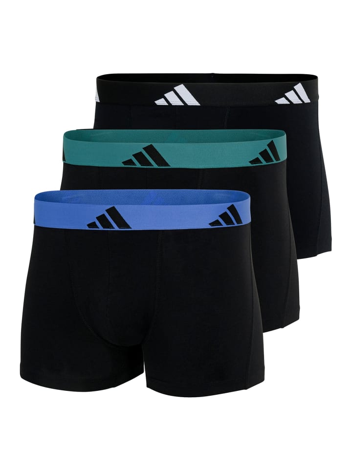 3er Pack Trunk Active Flex Cotton in Schwarz