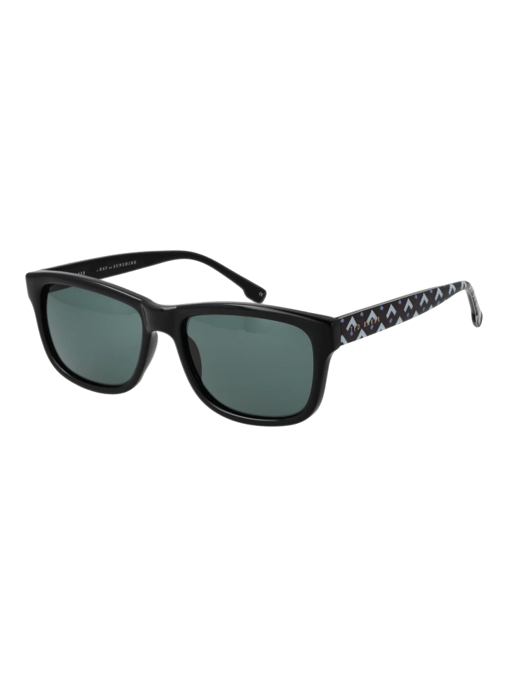 Männer Sonnenbrille Rechtwinklig Schwarz