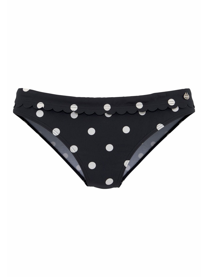 Bikini-Hose in schwarz-weiß