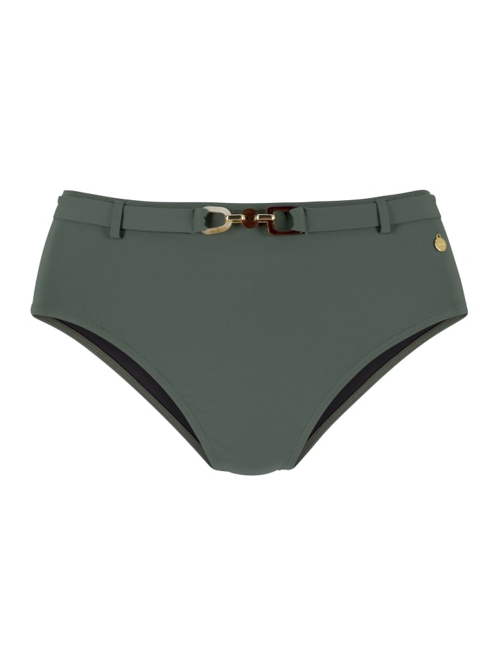 Highwaist-Bikini-Hose in oliv