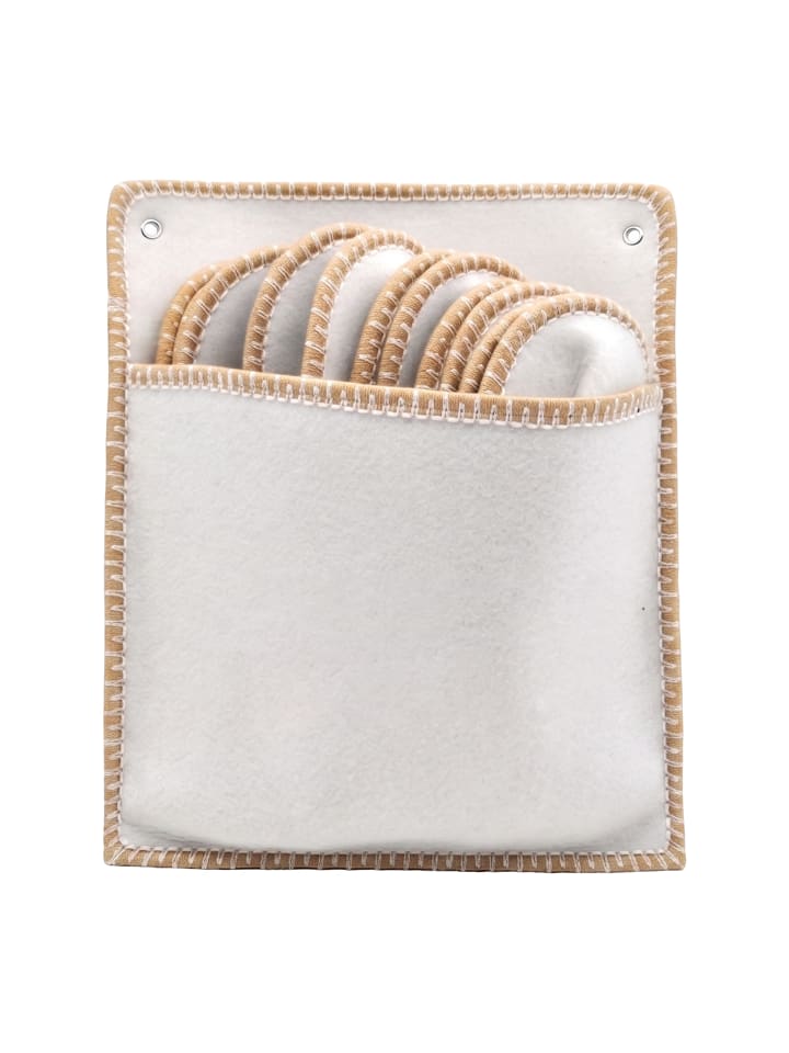 6 x Gästehausschuhe in Beige