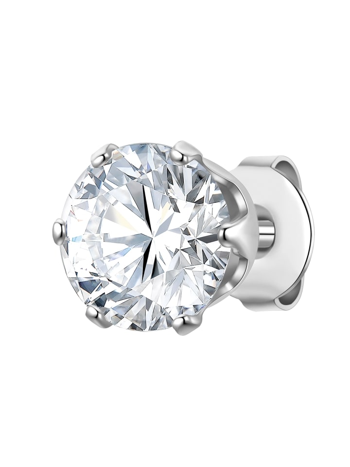 Ohrstecker aus Edelstahl mit Zirkonia in silber