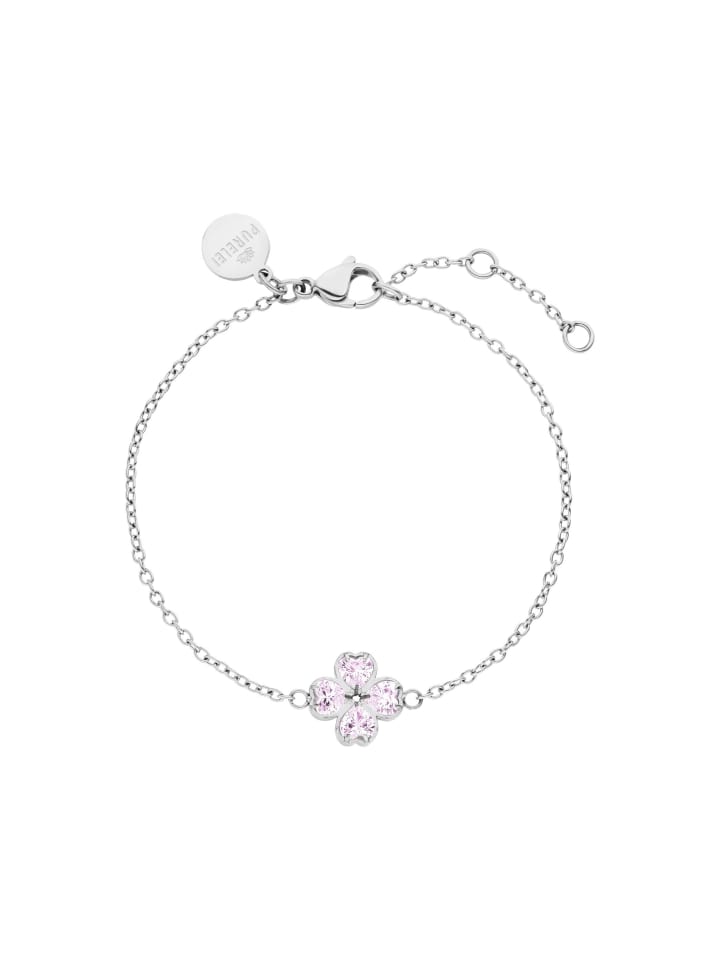 Armband Cuore Rosé Silber