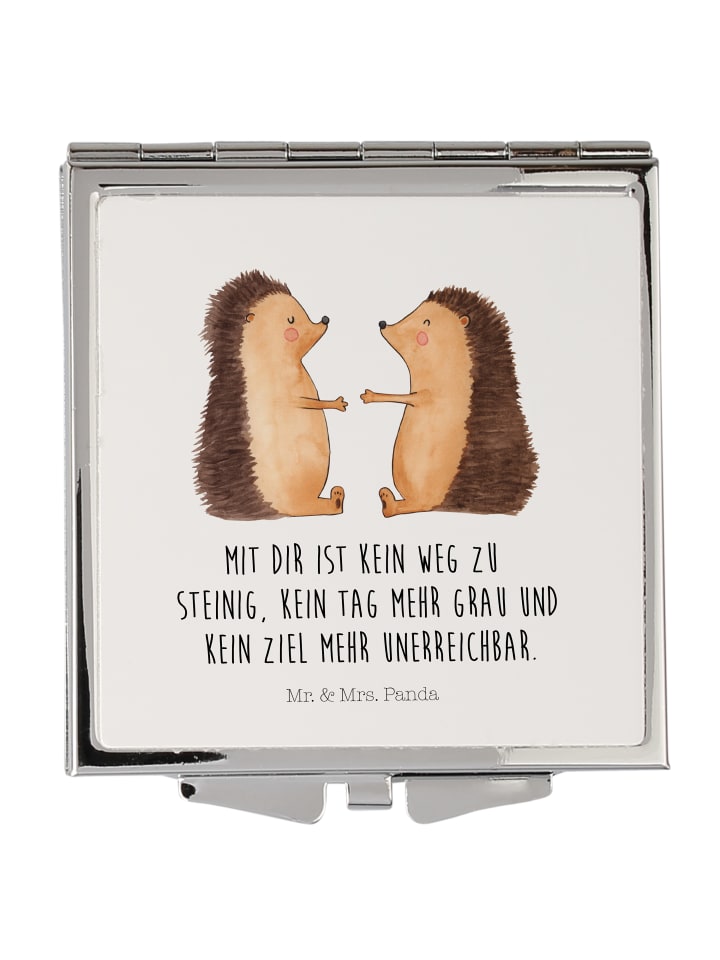 Schminkspiegel Igel Liebe mit Spruch in Weiß