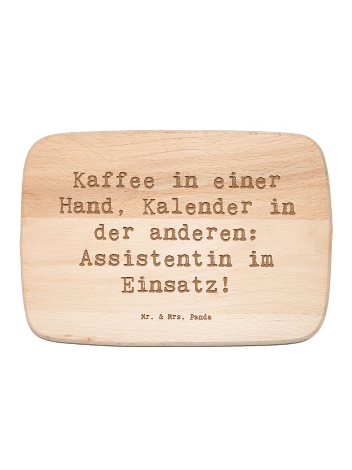Holz Servierbrett Spruch Assistentin im Einsatz... in Transparent