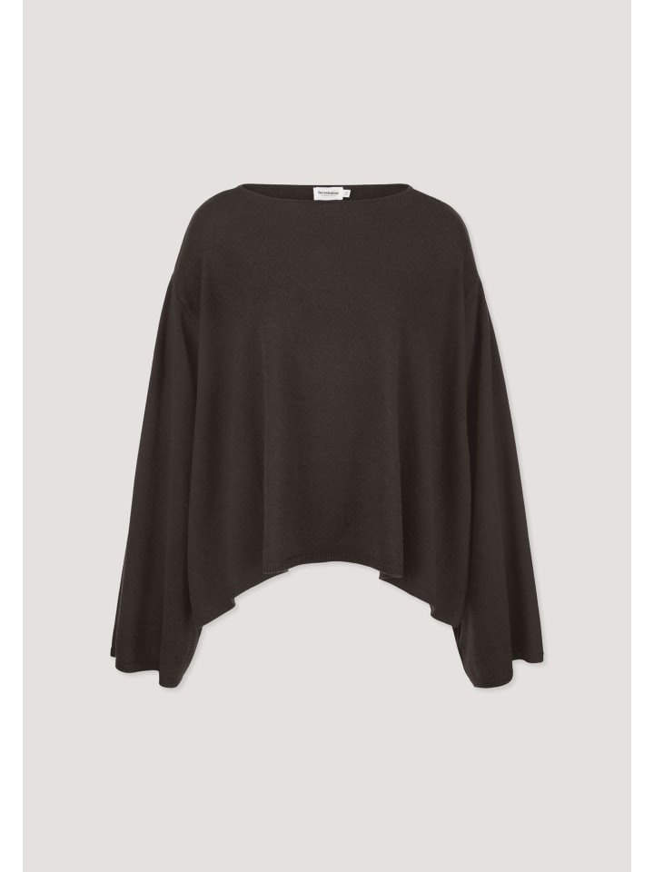 Hessnatur Strick Pullover Oversize aus Bio-Merinowolle mit Cashmere in kakao braun