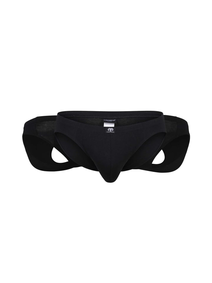 Slip 3Er Pack Konvex in schwarz-dunkel-uni