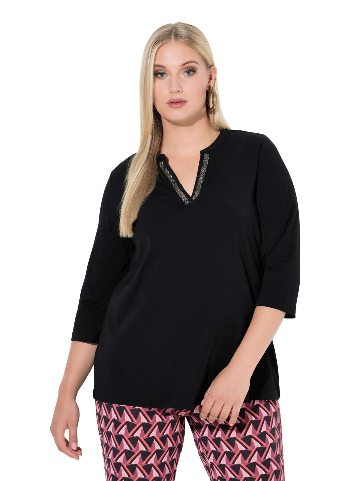 Longshirt in schwarz