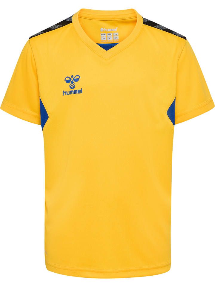 T-Shirt Hmlauthentic Kinder in SPORTS YELLOW/TRUE BLUE