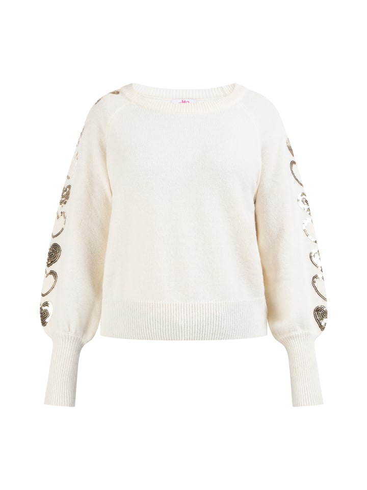 Damen Strickpullover in Wollweiss