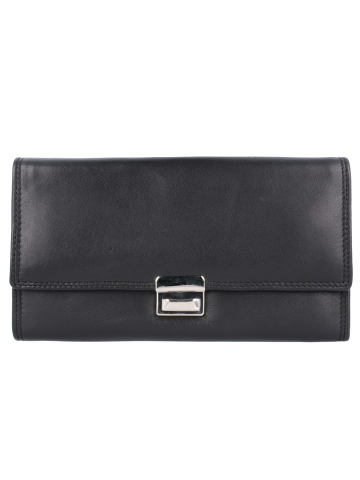 Geldbörse Leder 17.8 cm eco schwarz
