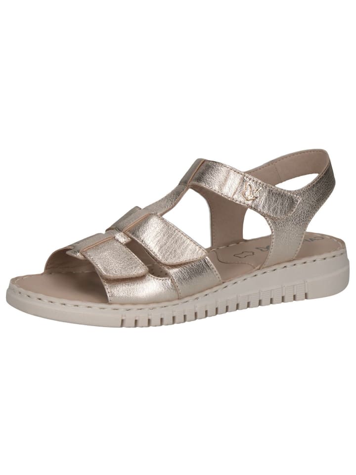 Sandalette in PLATIN METAL.