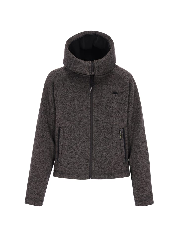 Women Hoodie in dark grey melange