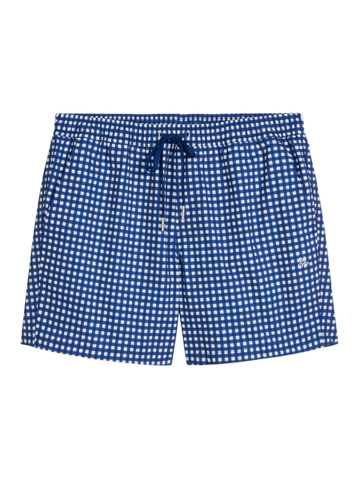Badehose Woven in navy peony check