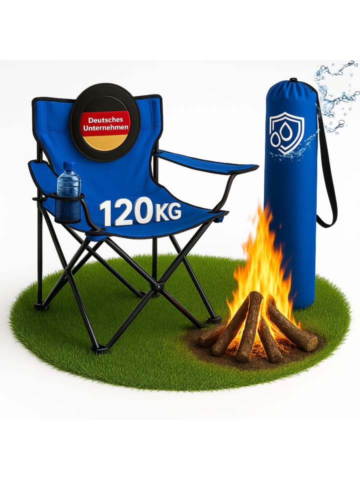 Gartenstuhl faltbarer Campingstuhl in Blau