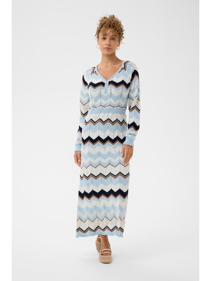 Kleid CRNetes Loose fit in Cashmere Blue Zigzag