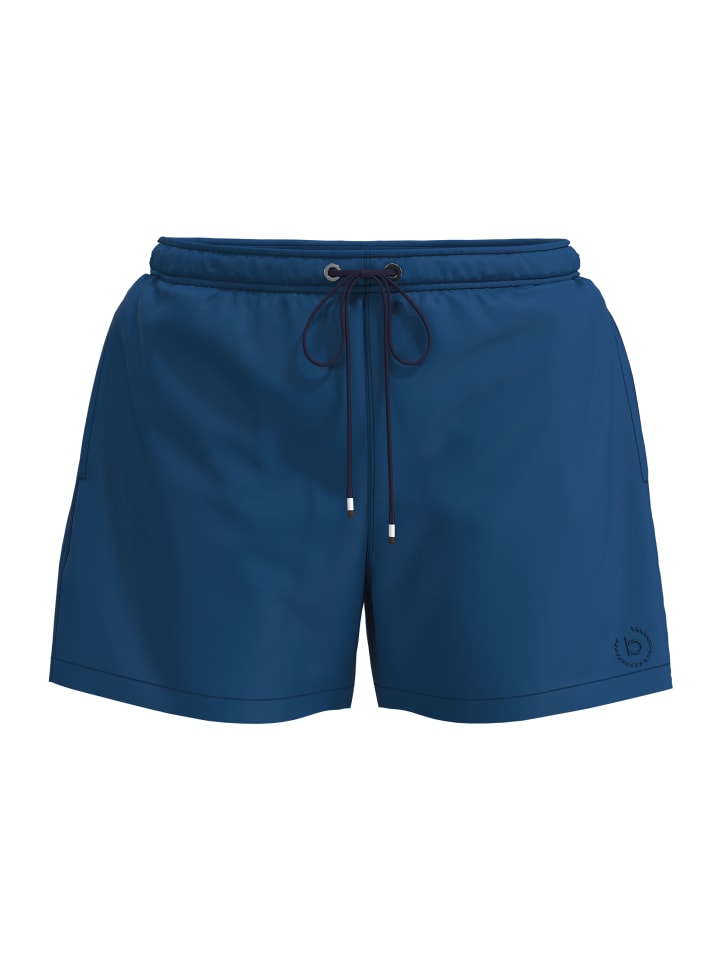 Badeshorts Amalfi in blau-mittel-uni