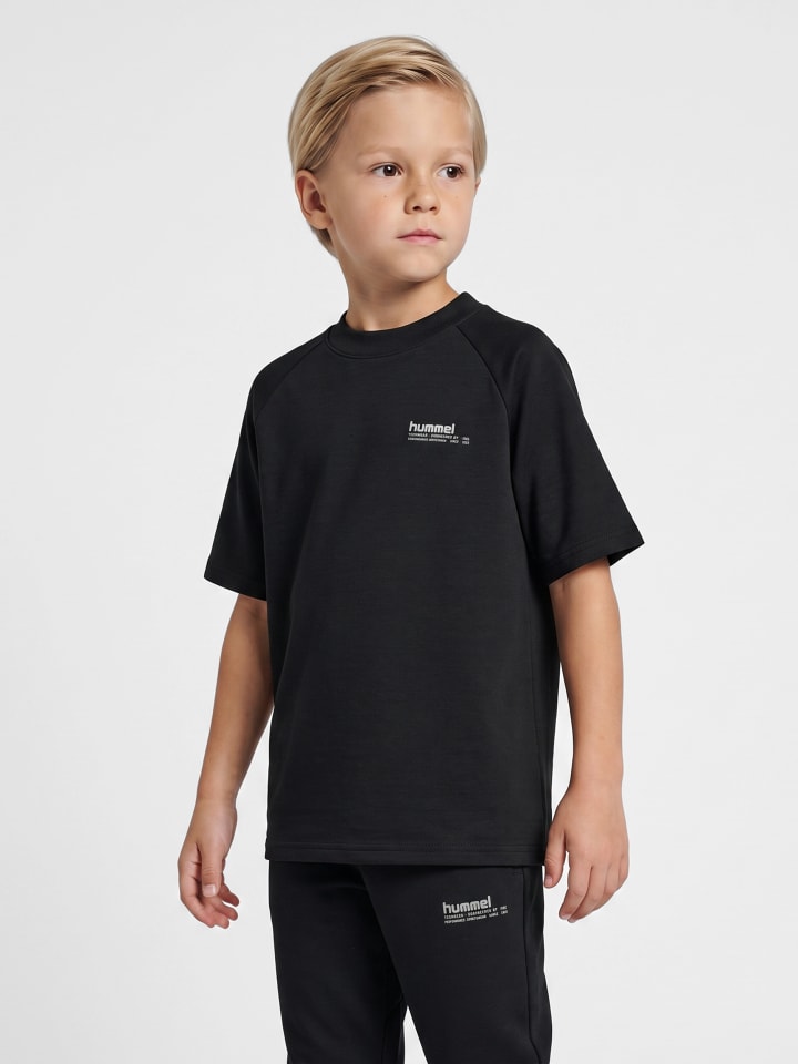 T-Shirt Hmljr Tech Kinder in BLACK