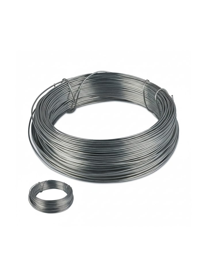 2 x Bindedraht in Silber - (L)50 m x Ø 1 mm