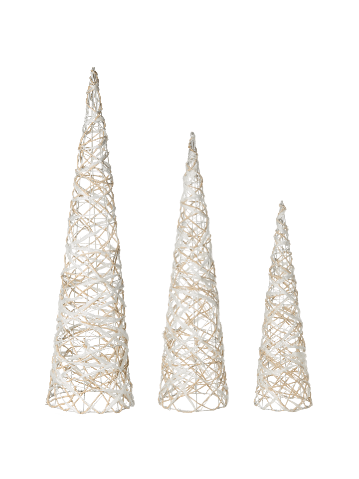3er-Set LED Deko TUELSO in Weiß/Beige