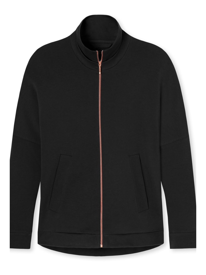Sweatjacke Mix & Relax in Schwarz
