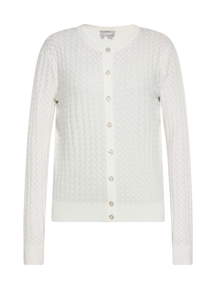 Damen Cardigan in Wollweiss