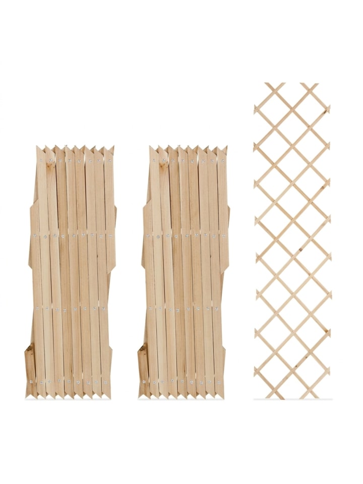 3 x Rankgitter in Natur - (B)30 x (H)180 cm
