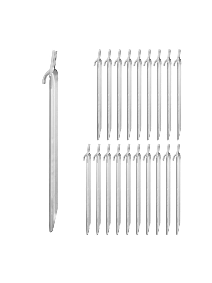 20 x Zeltheringe in Silber - 30 cm