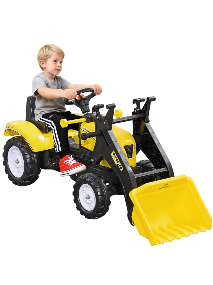 Trettraktor in Gelb 114L x 41B x 52H cm