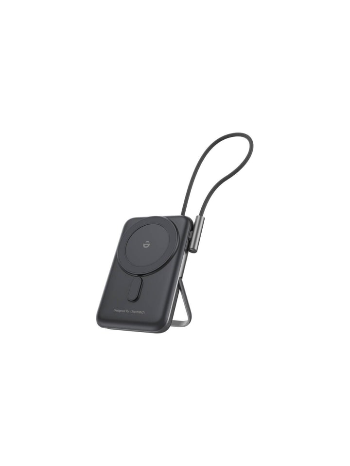 Choetech magnetische Powerbank 10000mAh 20W PD + USB-C-Kabel (schwarz)