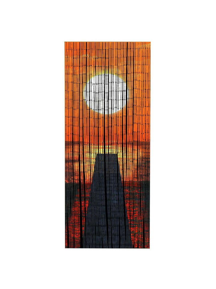 Bambusvorhang Sonnenuntergang, Bambusvorhang Mod. Sonnenuntergang in Mehrfarbig