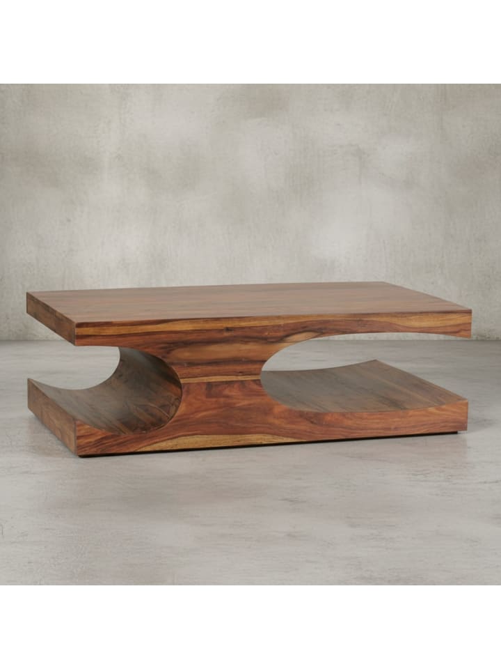 Couchtisch BOHA Massiv-Holz 118 cm breit Wohnzimmer-Tisch in Massivholz