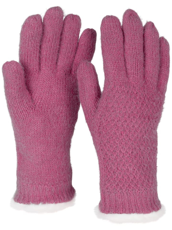 Strickhandschuhe in Pink
