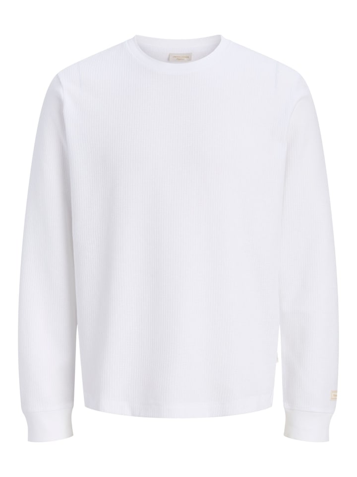 Langarm-T-Shirt in Bright White