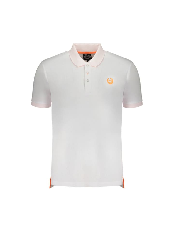 Weiß Baumwolle Herren Polo Hemd