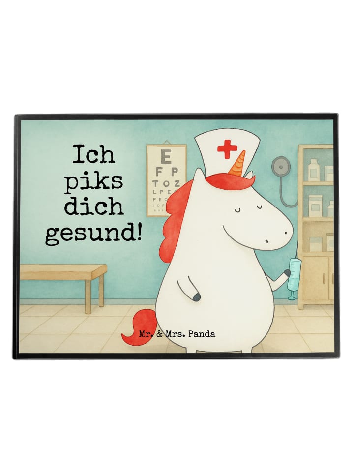 Schreibtischunterlage Einhorn Krankenschwester ... in Weiß